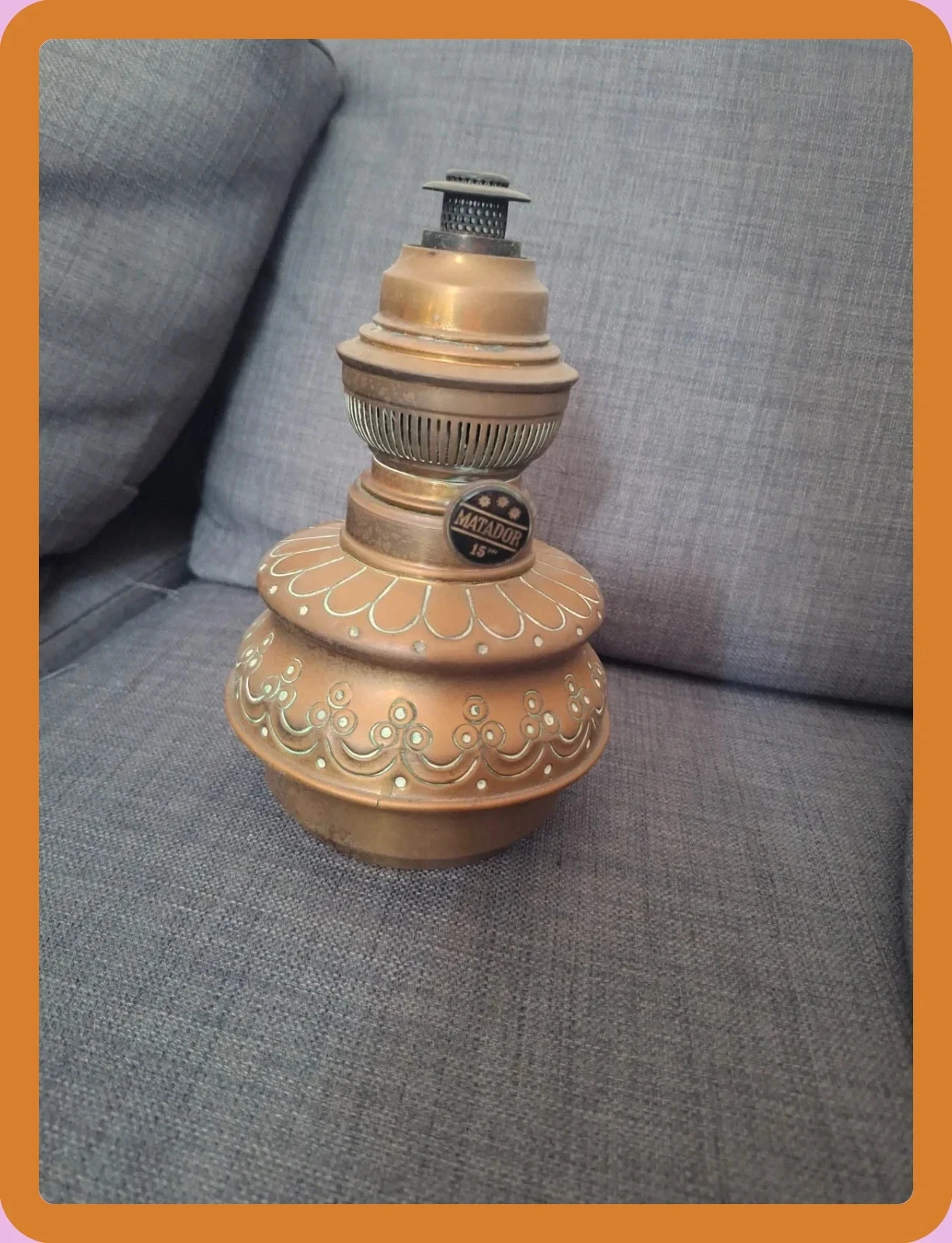 Bruleur de lampe a petrole Matador 15 ancien